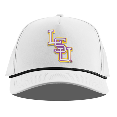 Louisiana State University "LSU Baseball" Curved 5 Panel Rope White