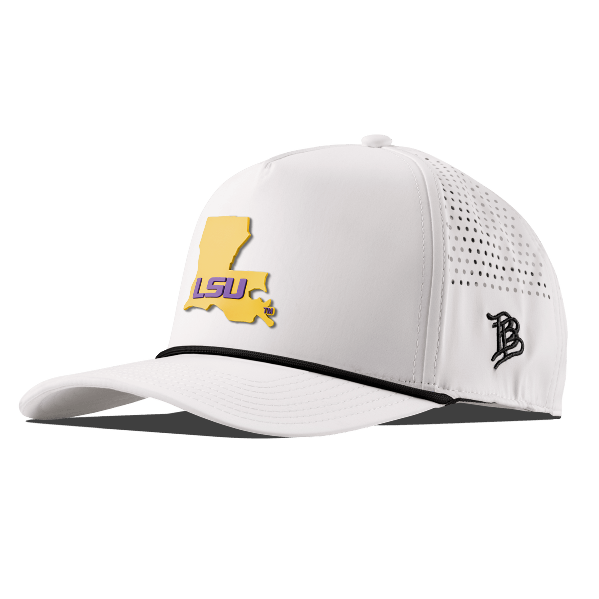 Louisiana State University "LSU Gold State" Curved 5 Panel Rope White