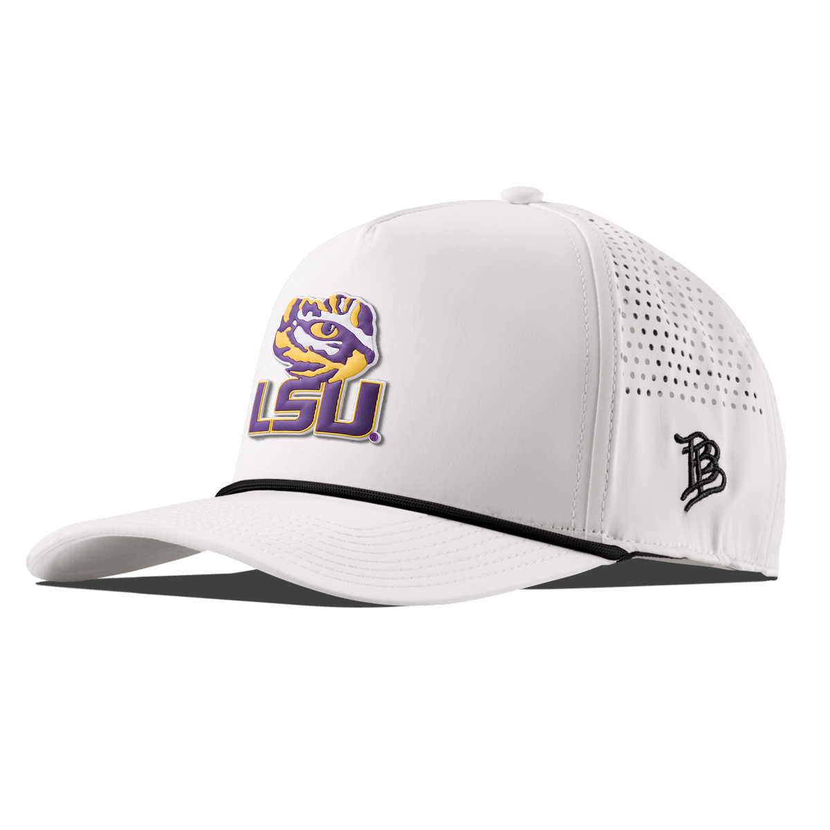Louisiana State University "LSU Tiger Eye" Curved 5 Panel Rope White