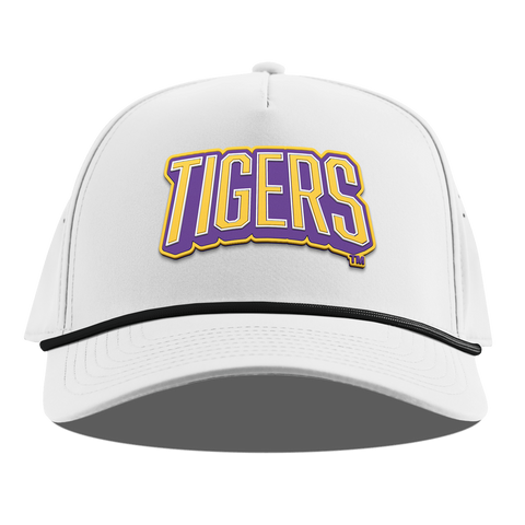 Louisiana State University "LSU Tigers Block" Curved 5 Panel Rope White