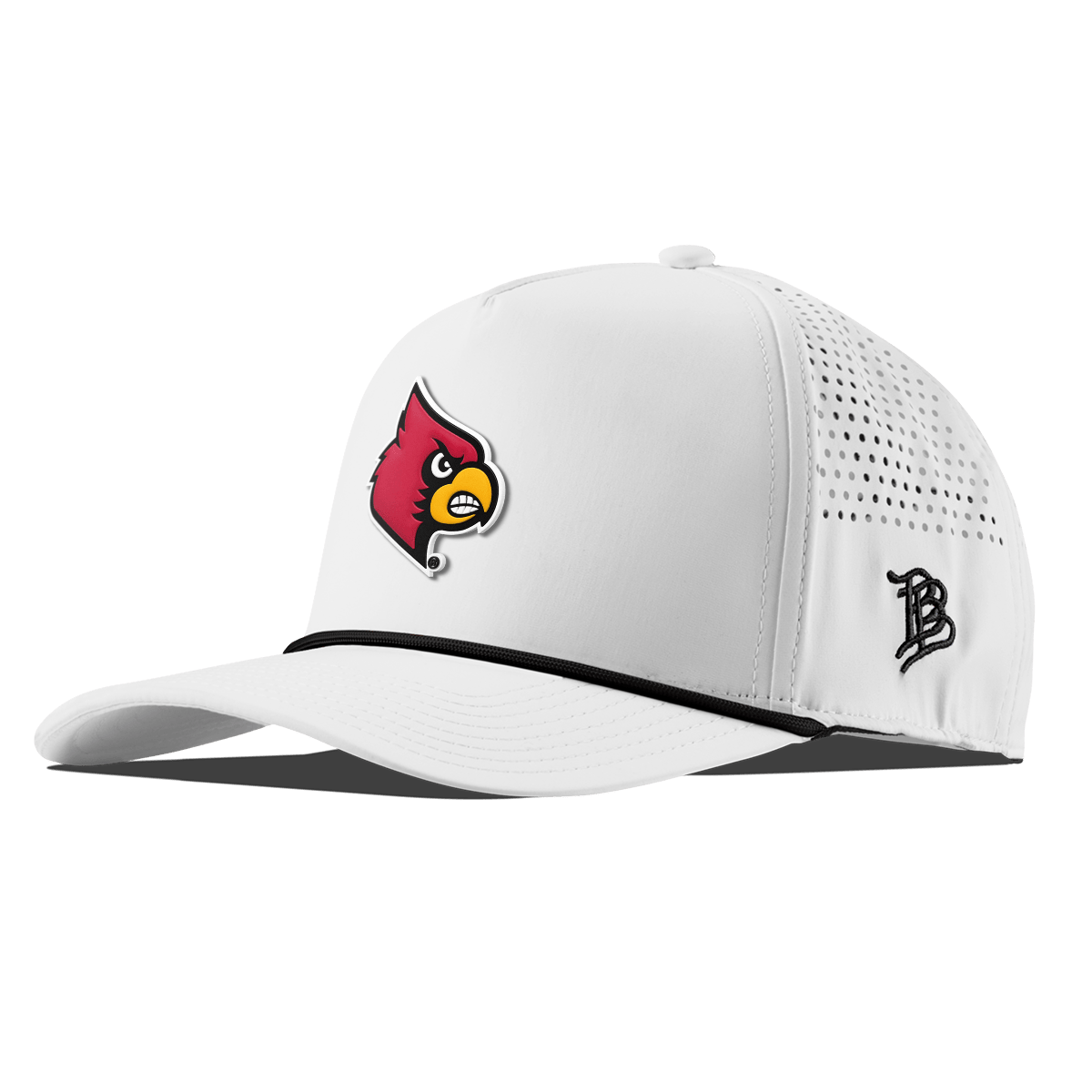 University of Louisville "Louisville Team Logo" Curved 5 Panel Rope White