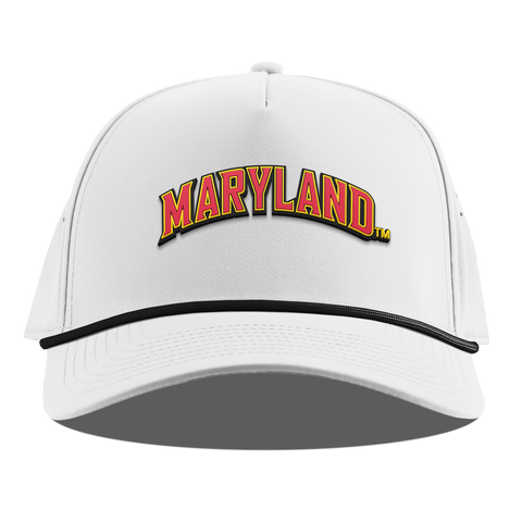 University of Maryland "Maryland Block" Curved 5 Panel Rope White 