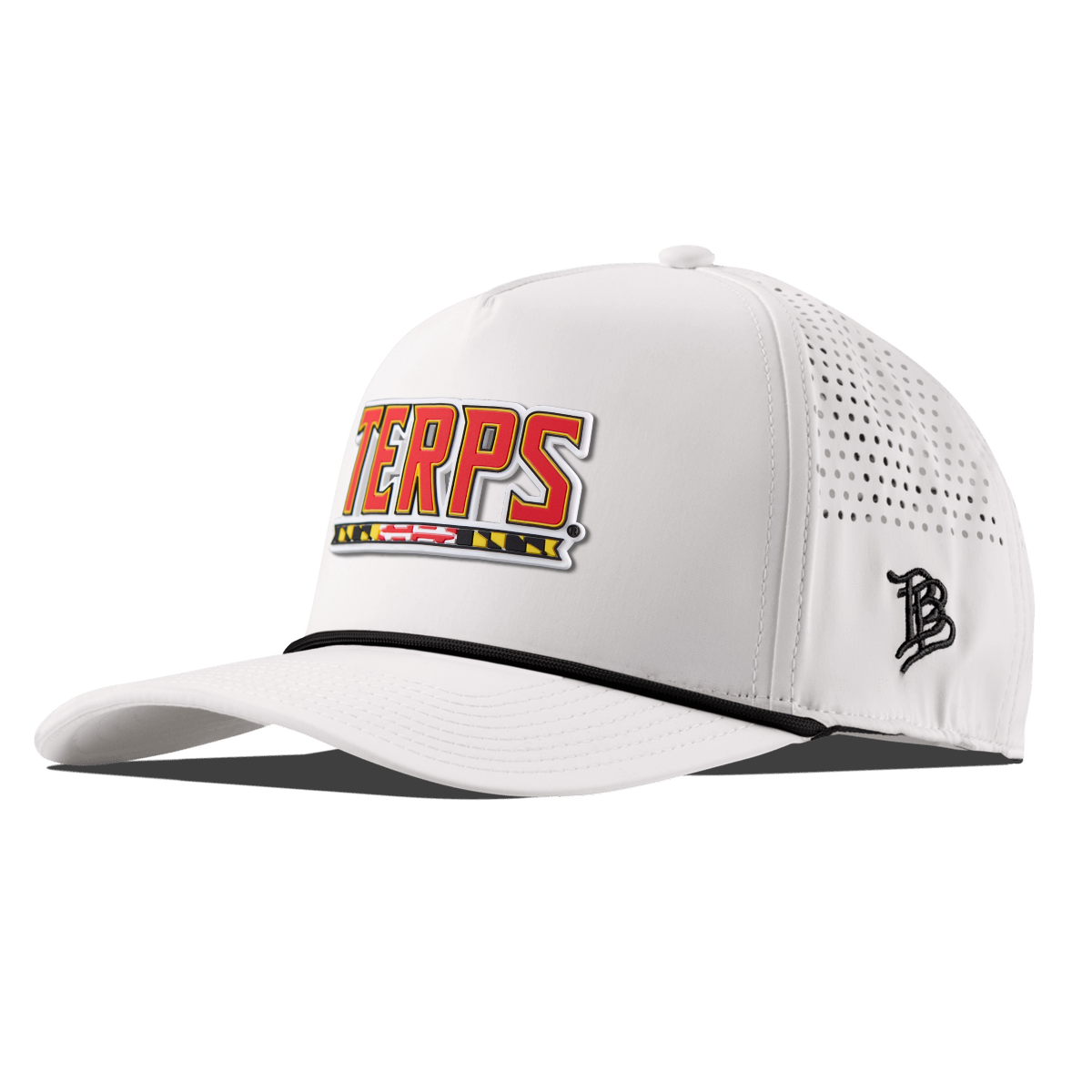 University of Maryland "Maryland Terps" Curved 5 Panel Rope White