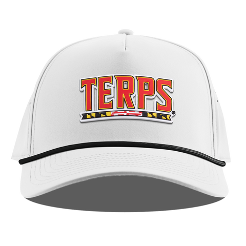 University of Maryland "Maryland Terps" Curved 5 Panel Rope White