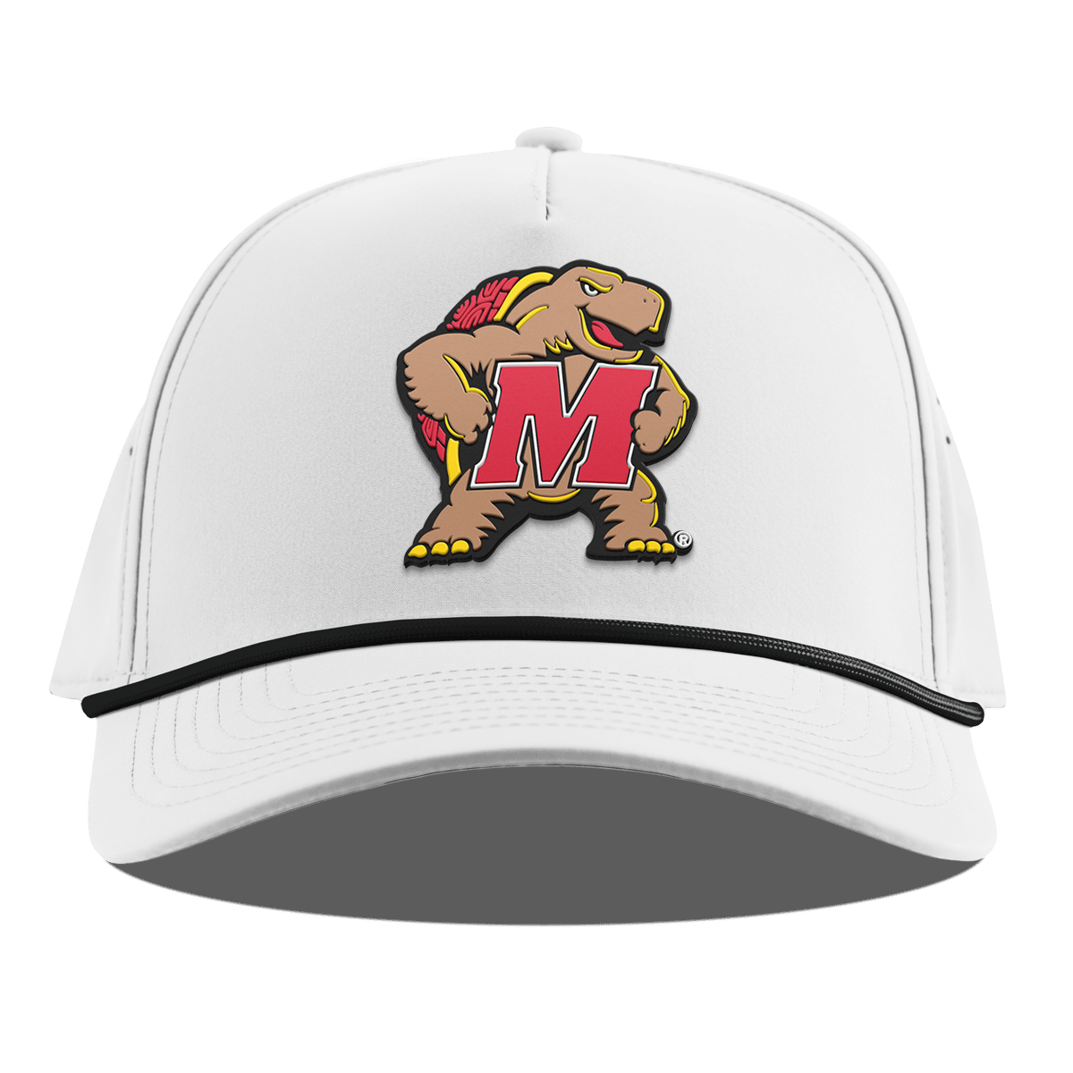 University of Maryland "Maryland Terrapin Team Logo" Curved 5 Panel Rope White 