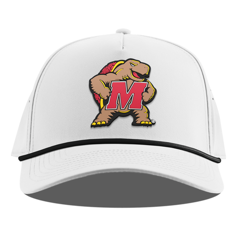 University of Maryland "Maryland Terrapin Team Logo" Curved 5 Panel Rope White 