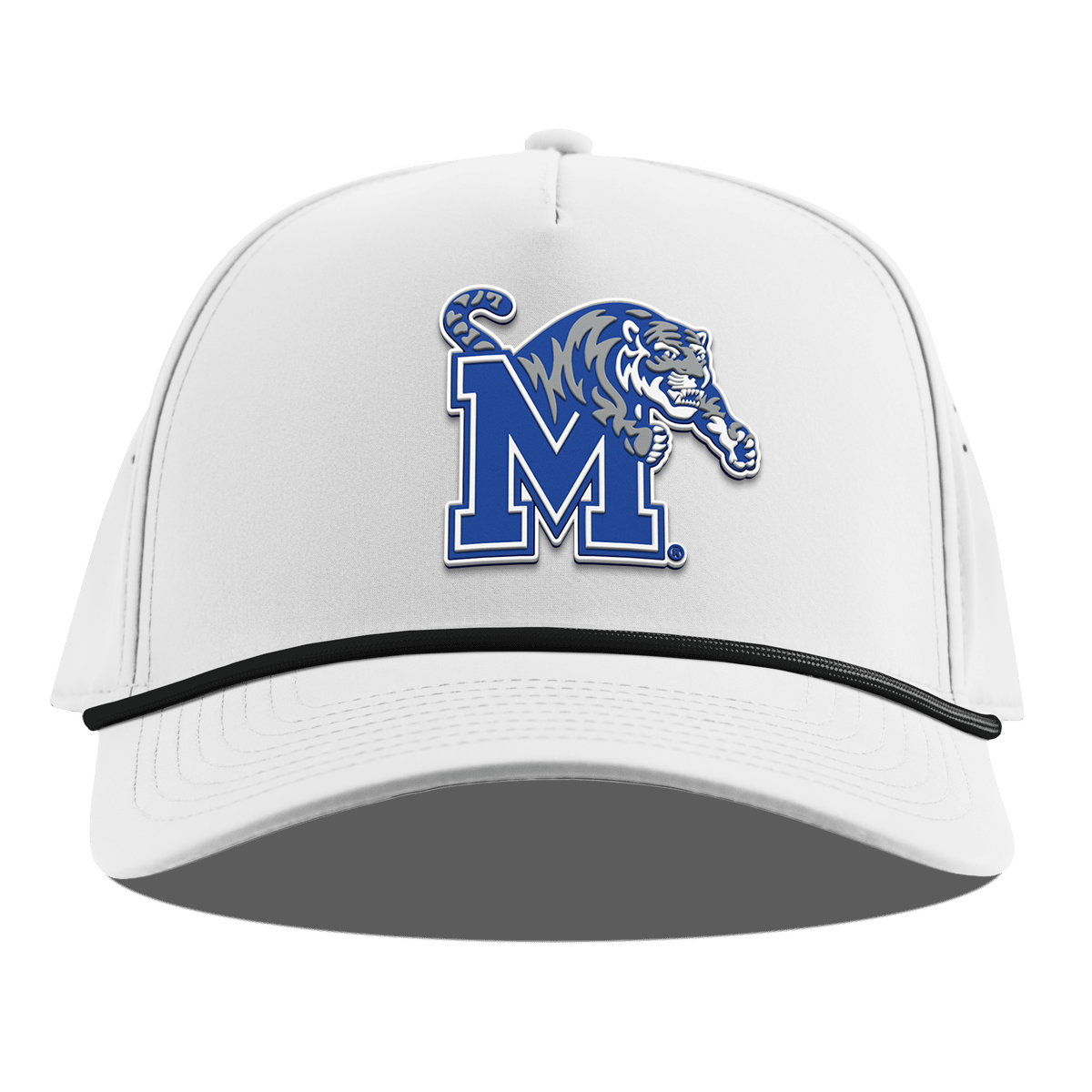 University of Memphis "Memphis Team Logo" Curved 5 Panel Rope White