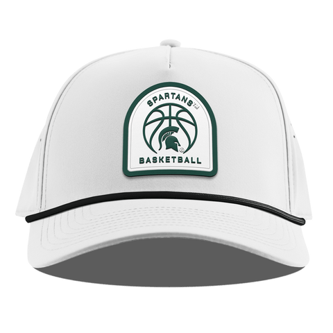 Michigan State University "Michigan State Basketball" Curved 5 Panel Rope White