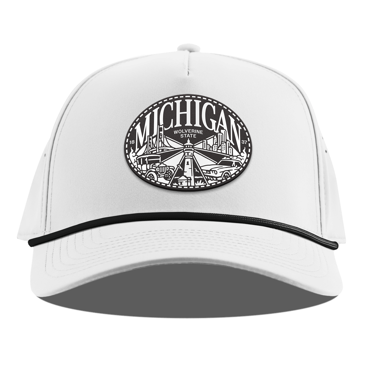 Michigan Traveler Curved 5 Panel Rope White