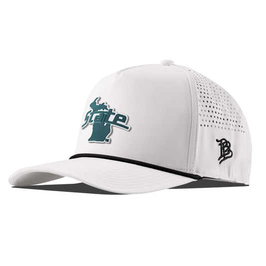 Michigan State University "Michigan State Outline" Curved 5 Panel Rope White