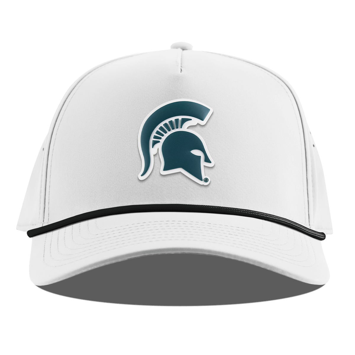 Michigan State University "Michigan State Spartan" Curved 5 Panel Rope White