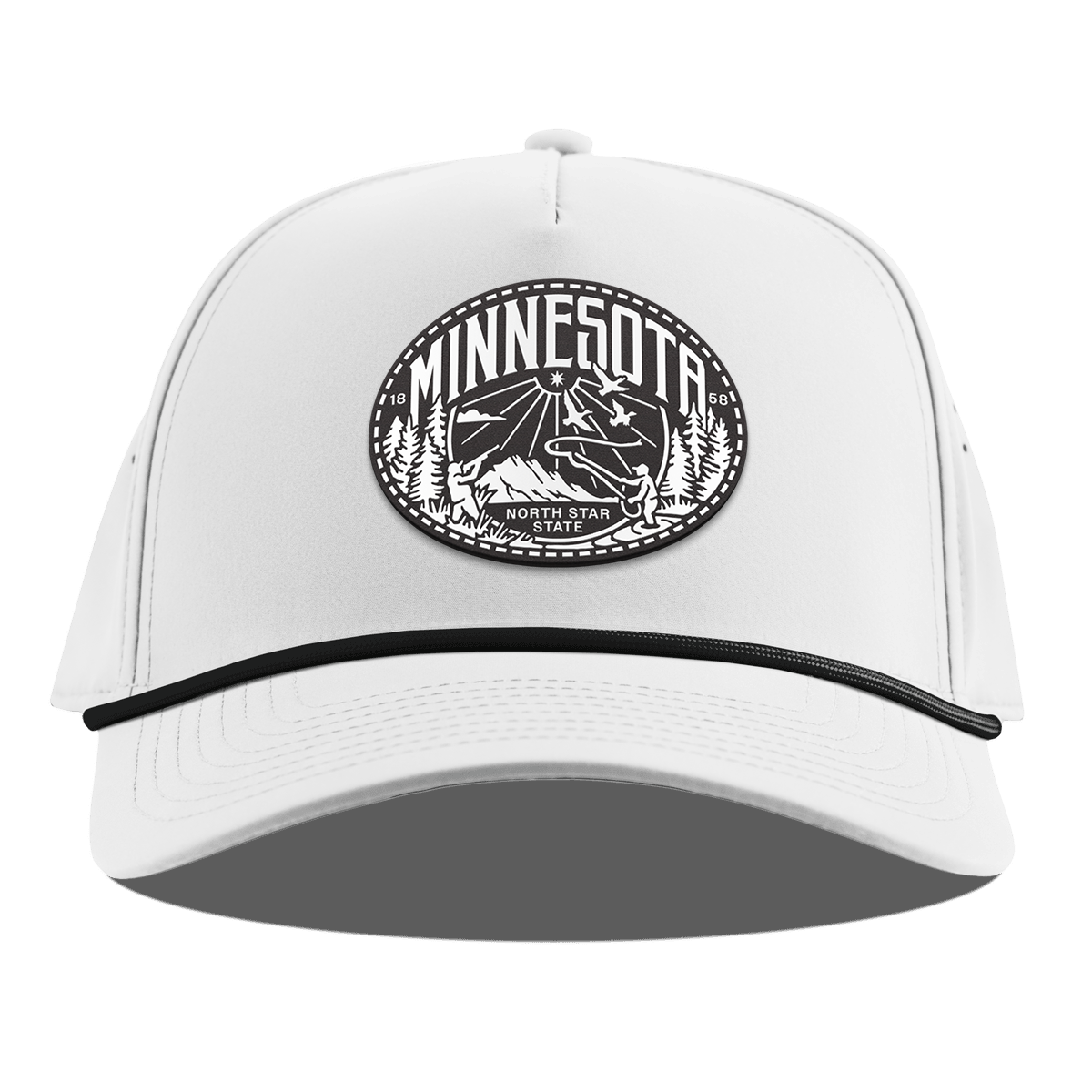 Minnesota Traveler Curved 5 Panel Rope White