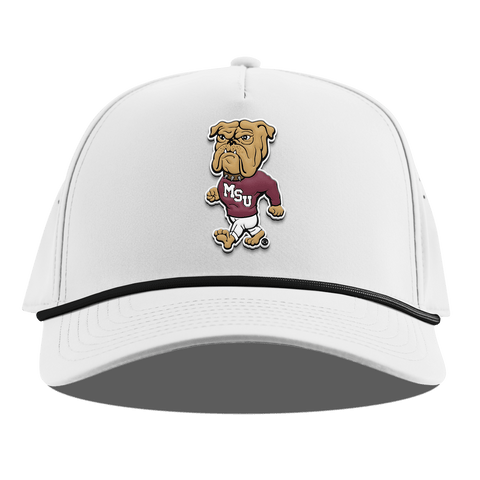 Mississippi State University "Mississippi State Bully" Curved 5 Panel Rope White