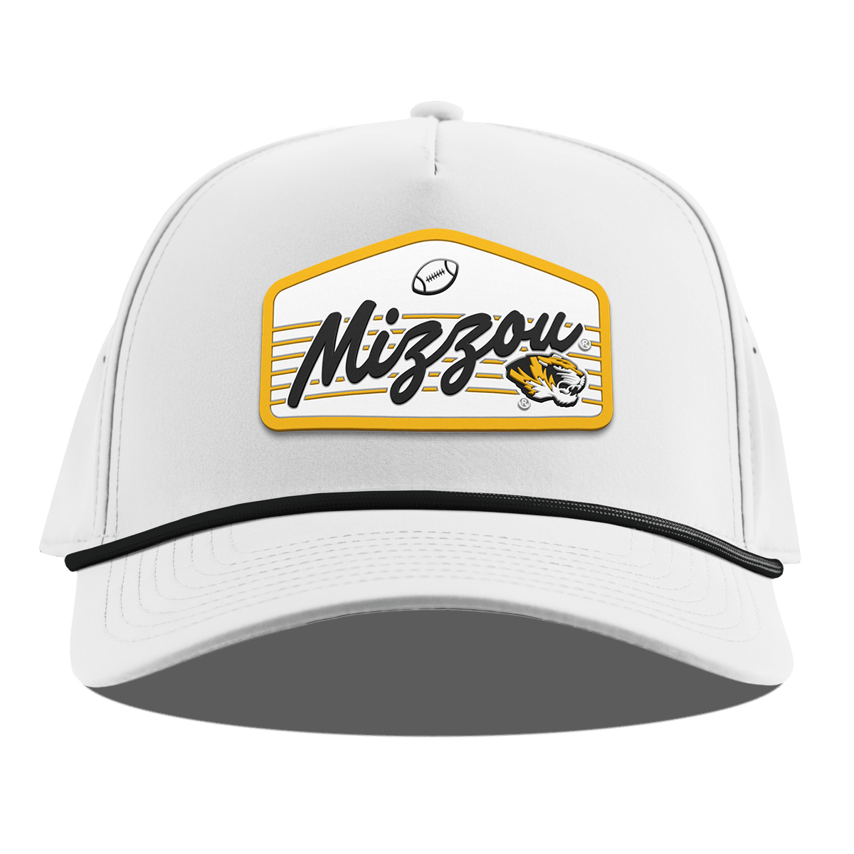University of Missouri "Missouri Football Legacy" Curved 5 Panel Rope White