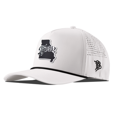 University of Missouri "Missouri Tigers State Script" Curved 5 Panel Rope White