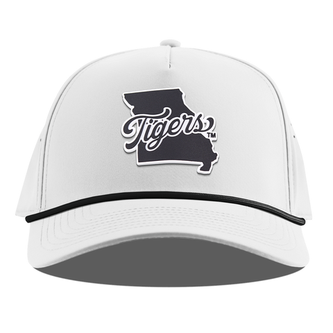 University of Missouri "Missouri Tigers State Script" Curved 5 Panel Rope White