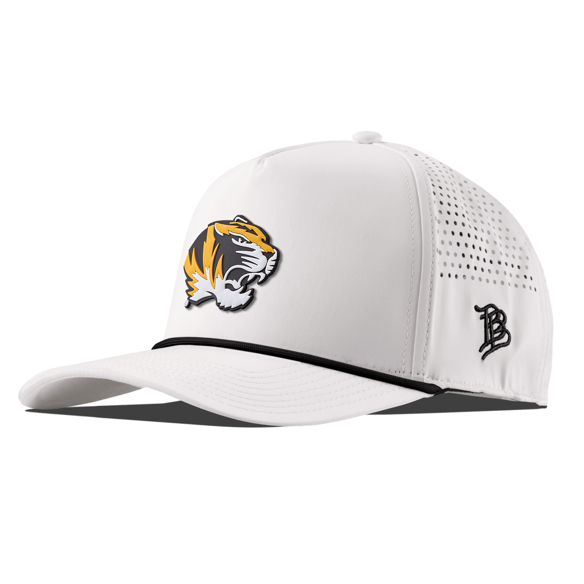 University of Missouri "Missouri Tigers Team Logo" Curved 5 Panel Rope White