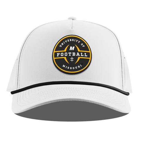 University of Missouri "Mizzou Football" Curved 5 Panel Rope White