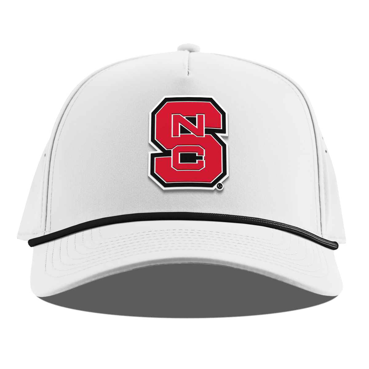 North Carolina State "NC State Block" Curved 5 Panel Rope White