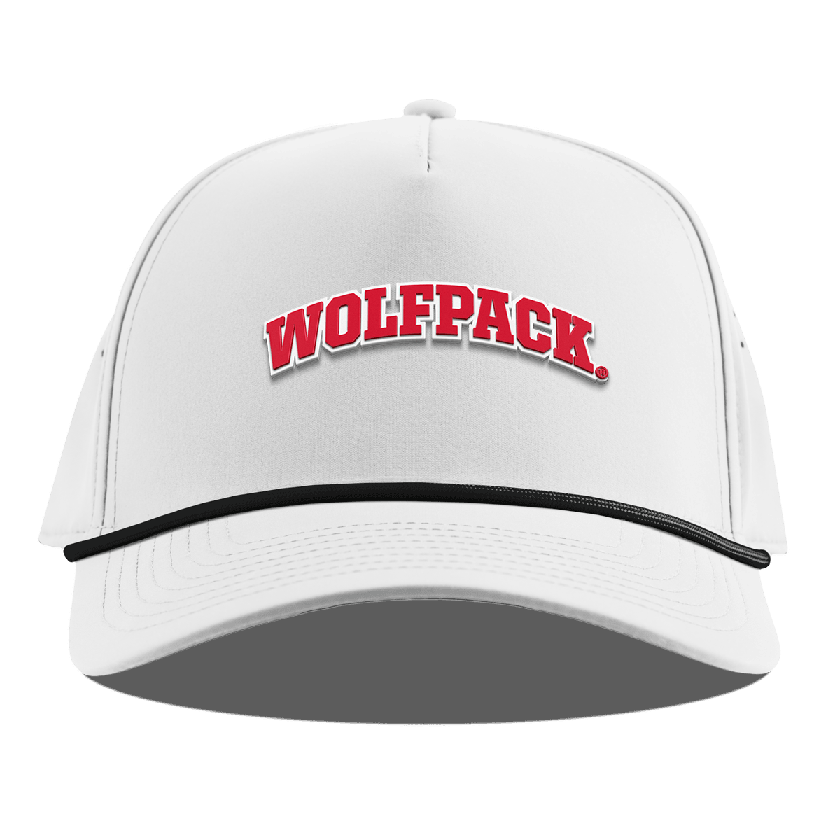 North Carolina State "NC State Wolfpack" Curved 5 Panel Rope White
