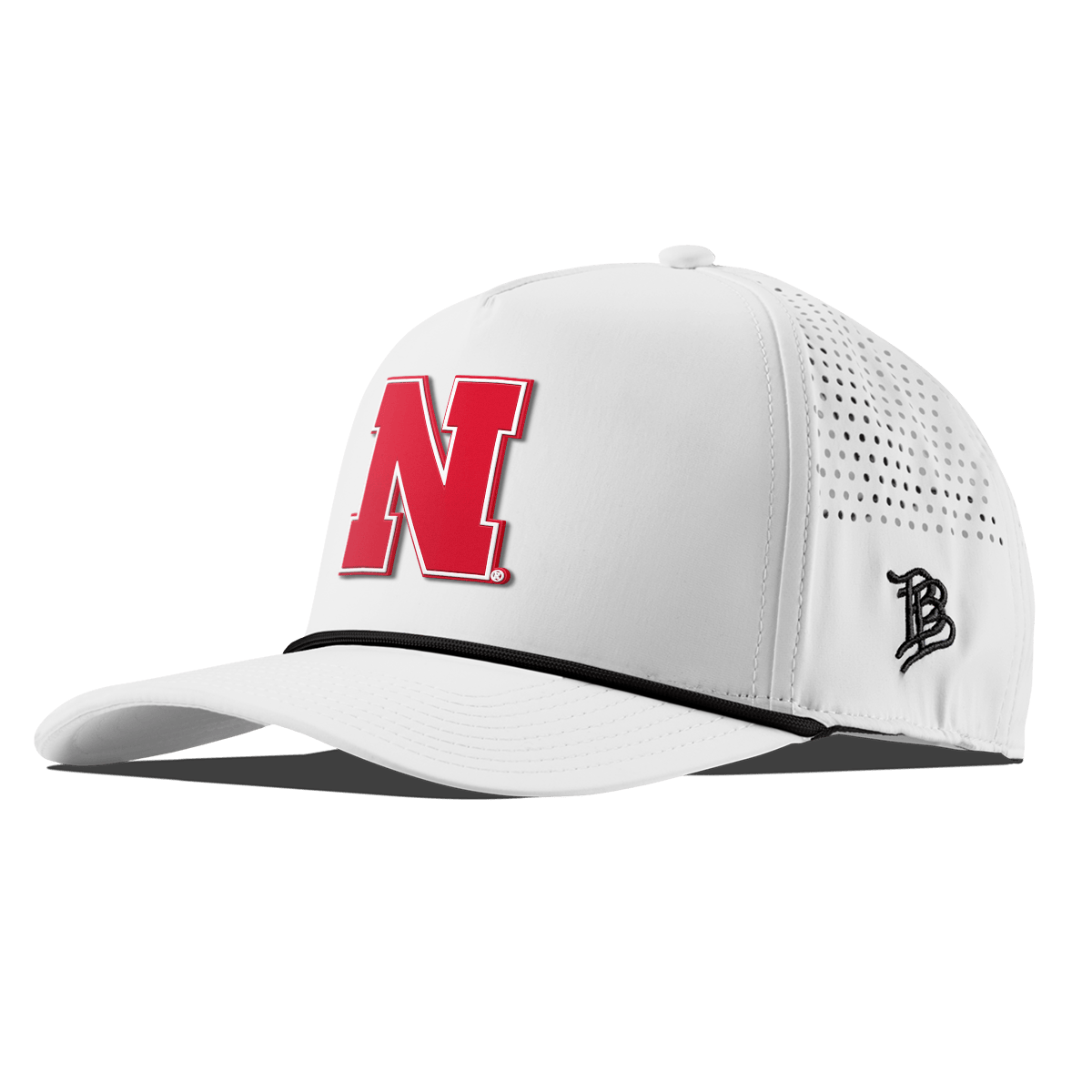 University of Nebraska "Nebraska Team Logo" Curved 5 Panel Rope White