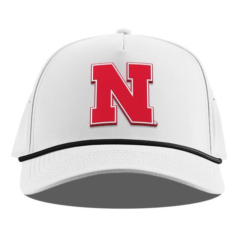 University of Nebraska "Nebraska Team Logo" Curved 5 Panel Rope White