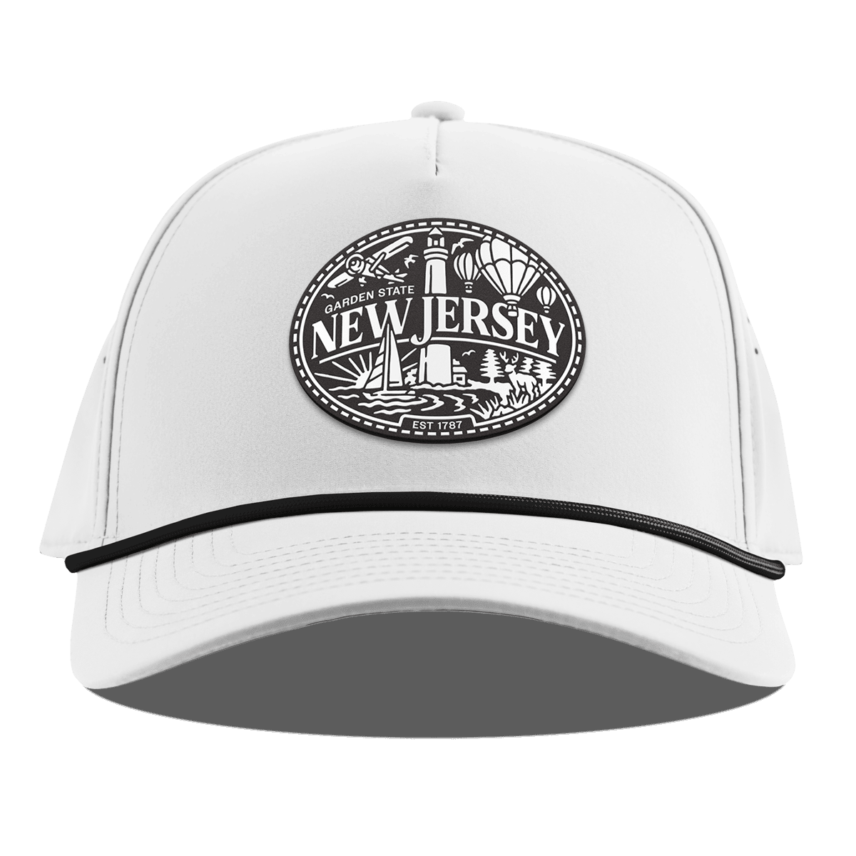 New Jersey Traveler Curved 5 Panel Rope White