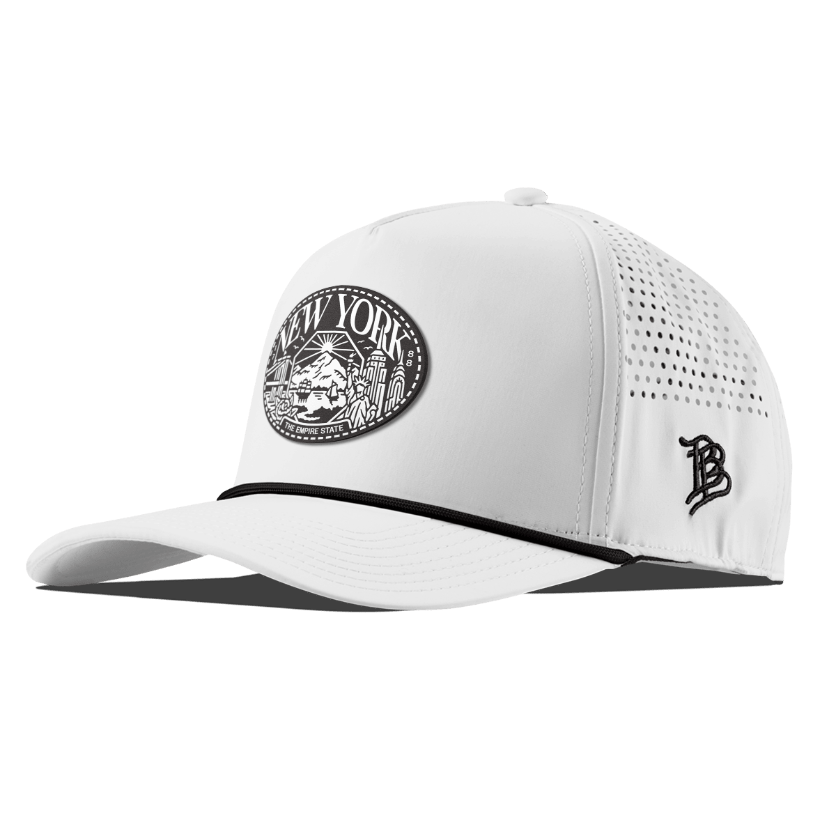 New York Traveler Curved 5 Panel Rope White