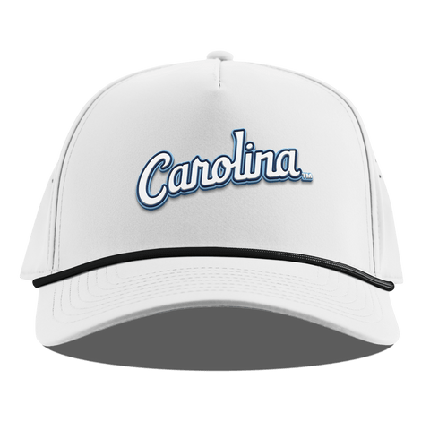 University of North Carolina "North Carolina Script" Curved 5 Panel Rope White