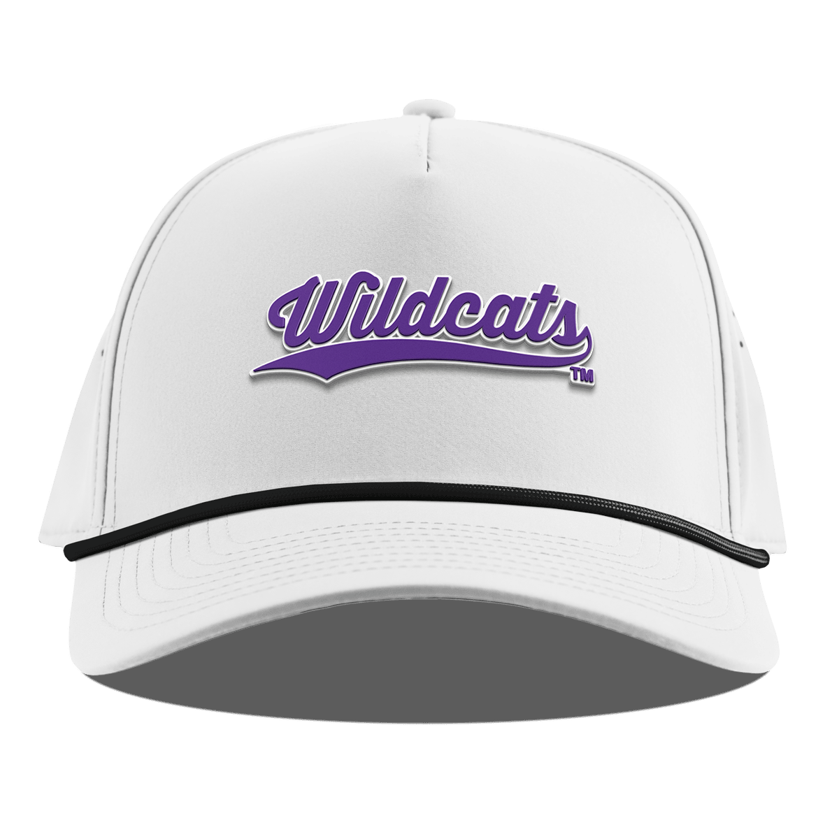 Northwestern University "Northwestern Wildcats Script" Curved 5 Panel Rope White