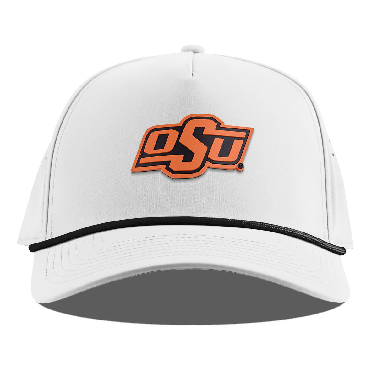 Oklahoma State University "OSU Team Logo" Curved 5 Panel Rope White