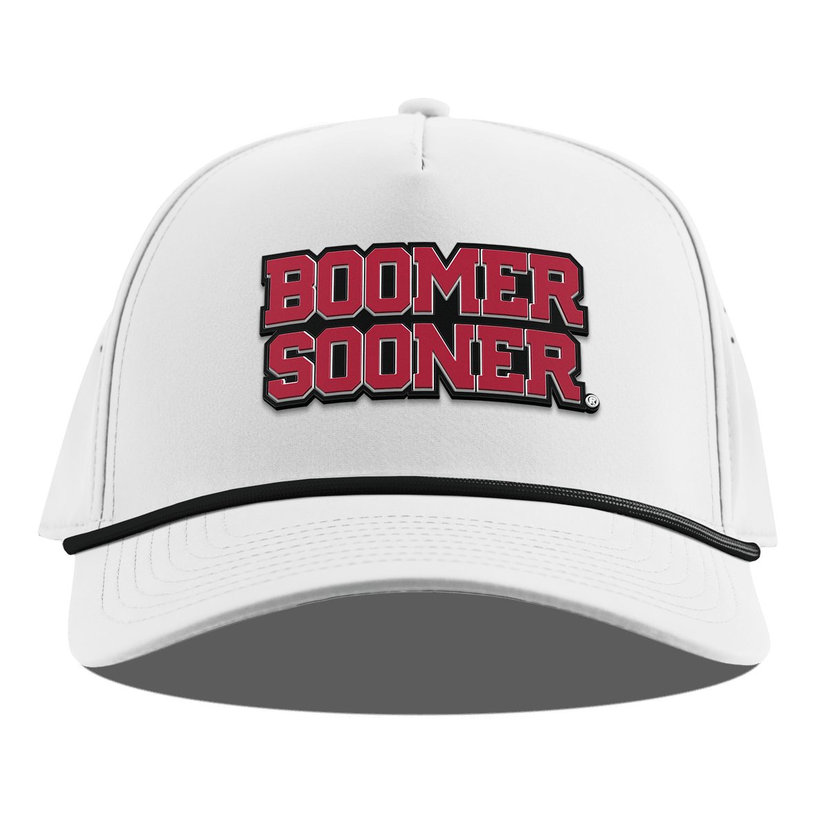University of Oklahoma "Oklahoma Block" Curved 5 Panel Rope White