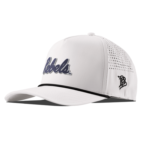University of Mississippi "Ole Miss Navy Rebels" Curved 5 Panel Rope White