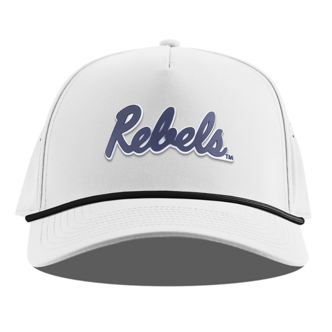 University of Mississippi "Ole Miss Navy Rebels" Curved 5 Panel Rope White