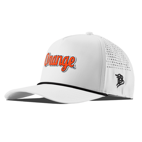 Syracuse University "Orange Throwback Script" Curved 5 Panel Rope White