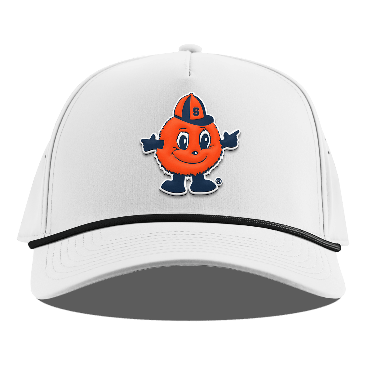 Syracuse University "Otto The Orange" Curved 5 Panel Rope White