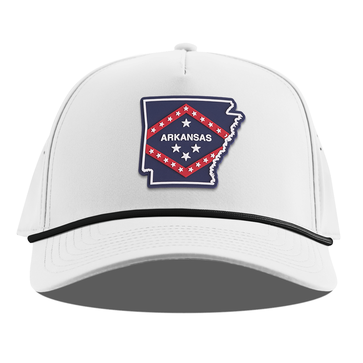 Arkansas Patriot Series Curved 5 Panel Rope White