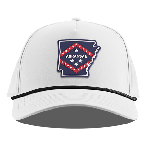 Arkansas Patriot Series Curved 5 Panel Rope White