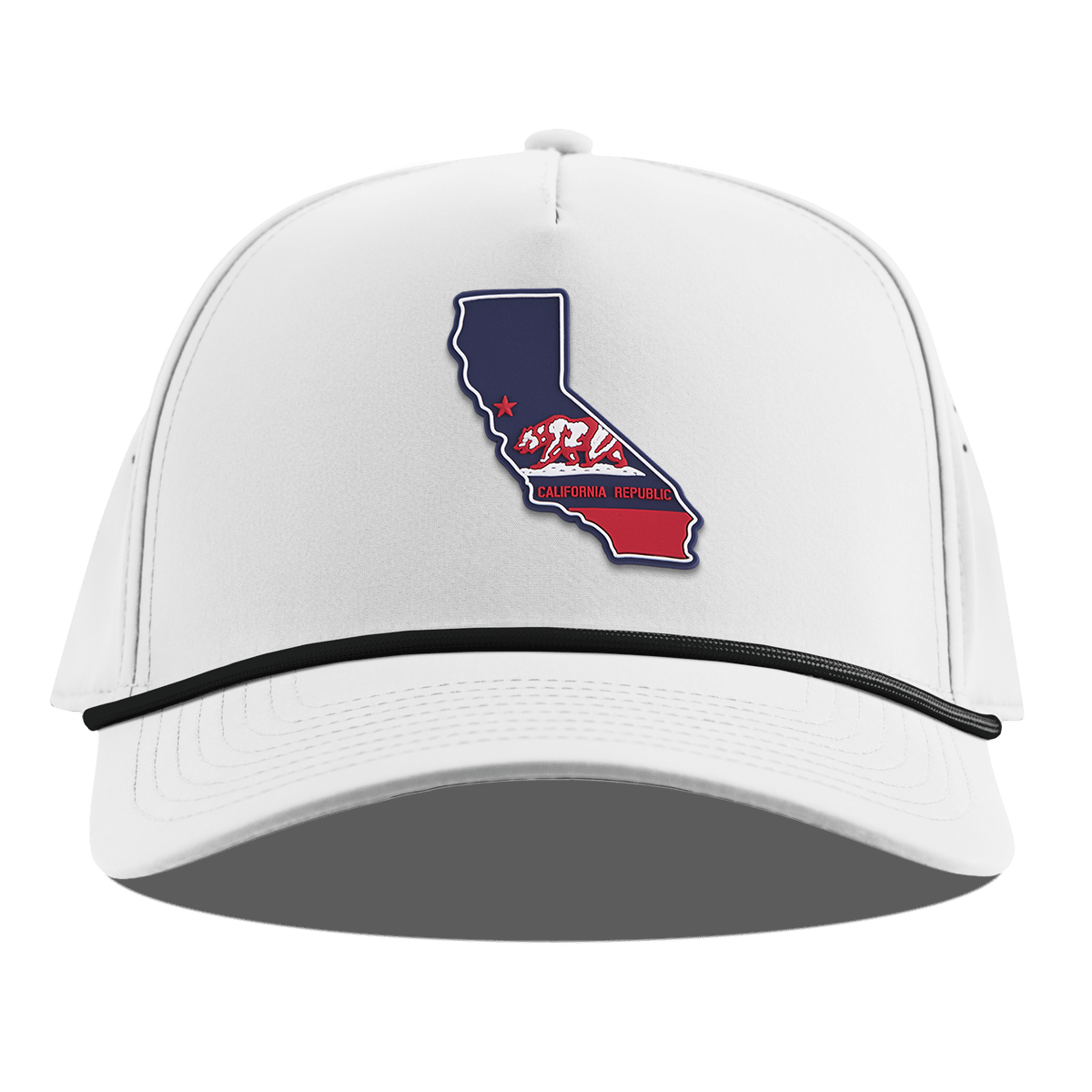 California Patriot Series Curved 5 Panel Rope White