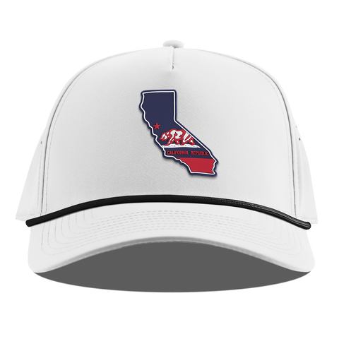 California Patriot Series Curved 5 Panel Rope White