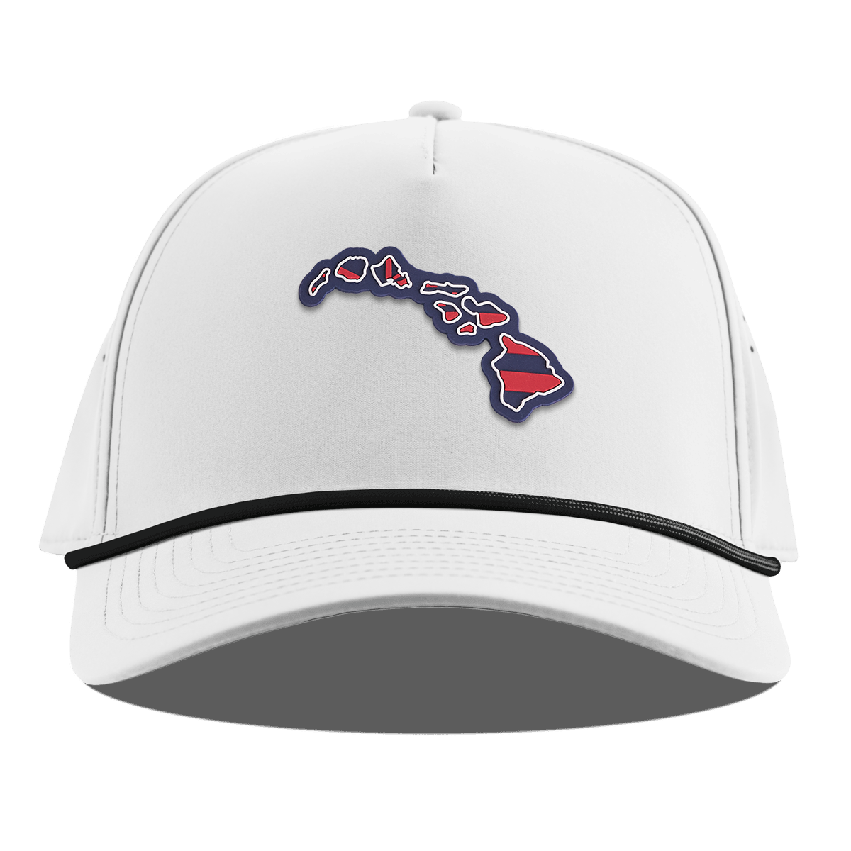Hawaii Patriot Series Curved 5 Panel Rope White