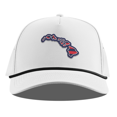 Hawaii Patriot Series Curved 5 Panel Rope White