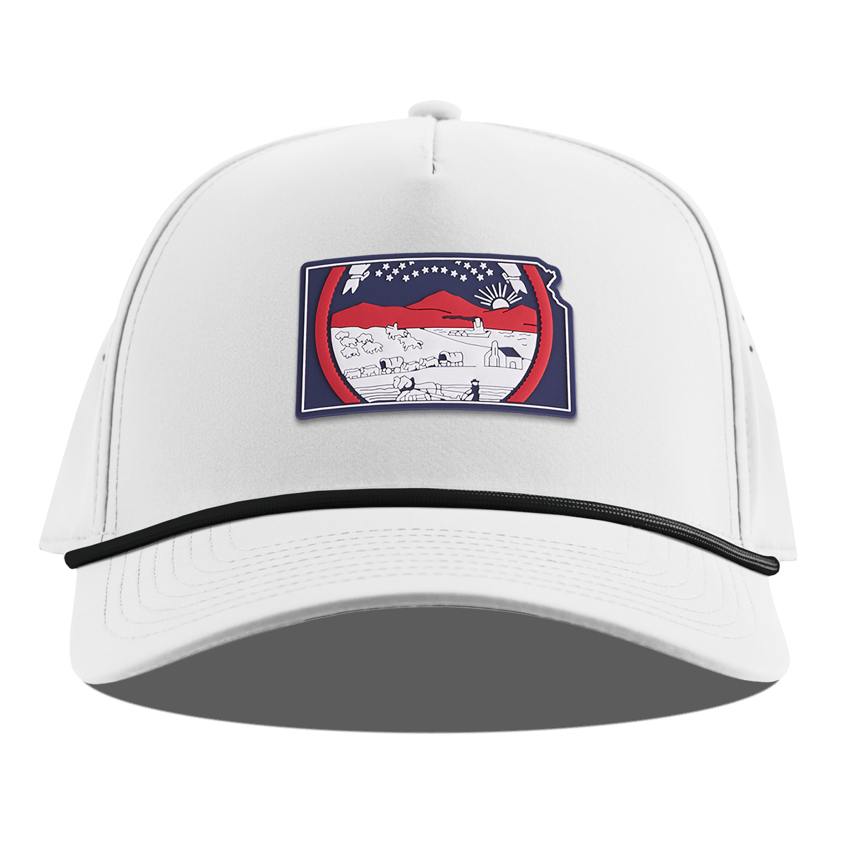 Kansas Patriot Series Curved 5 Panel Rope White