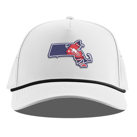 Massachusetts Patriot Series Curved 5 Panel Rope White
