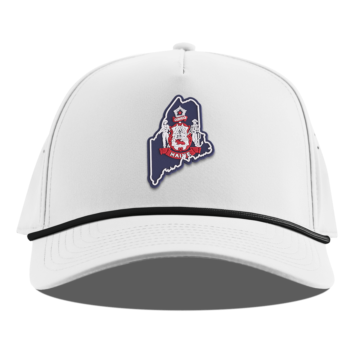 Maine Patriot Series Curved 5 Panel Rope White