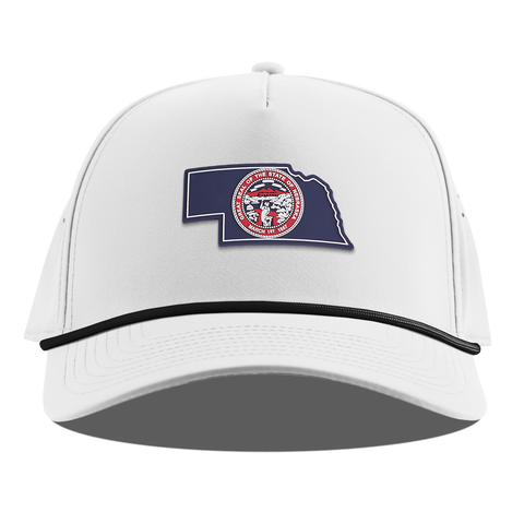 Nebraska Patriot Series Curved 5 Panel Rope White