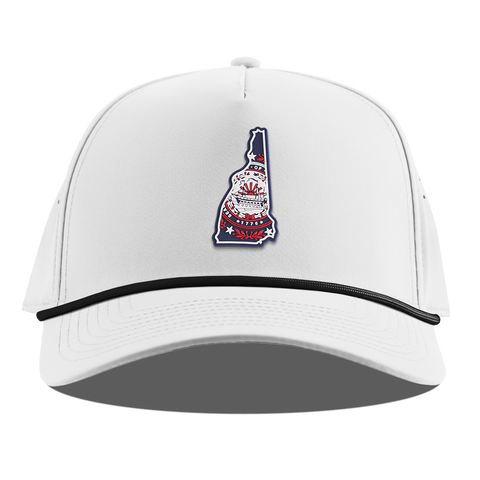 New Hampshire Patriot Series Curved 5 Panel Rope White