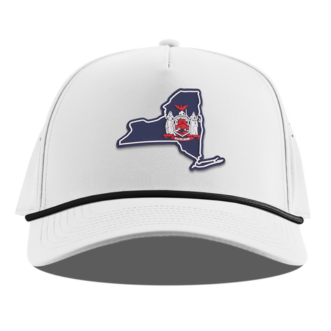 New York Patriot Series Curved 5 Panel Rope White