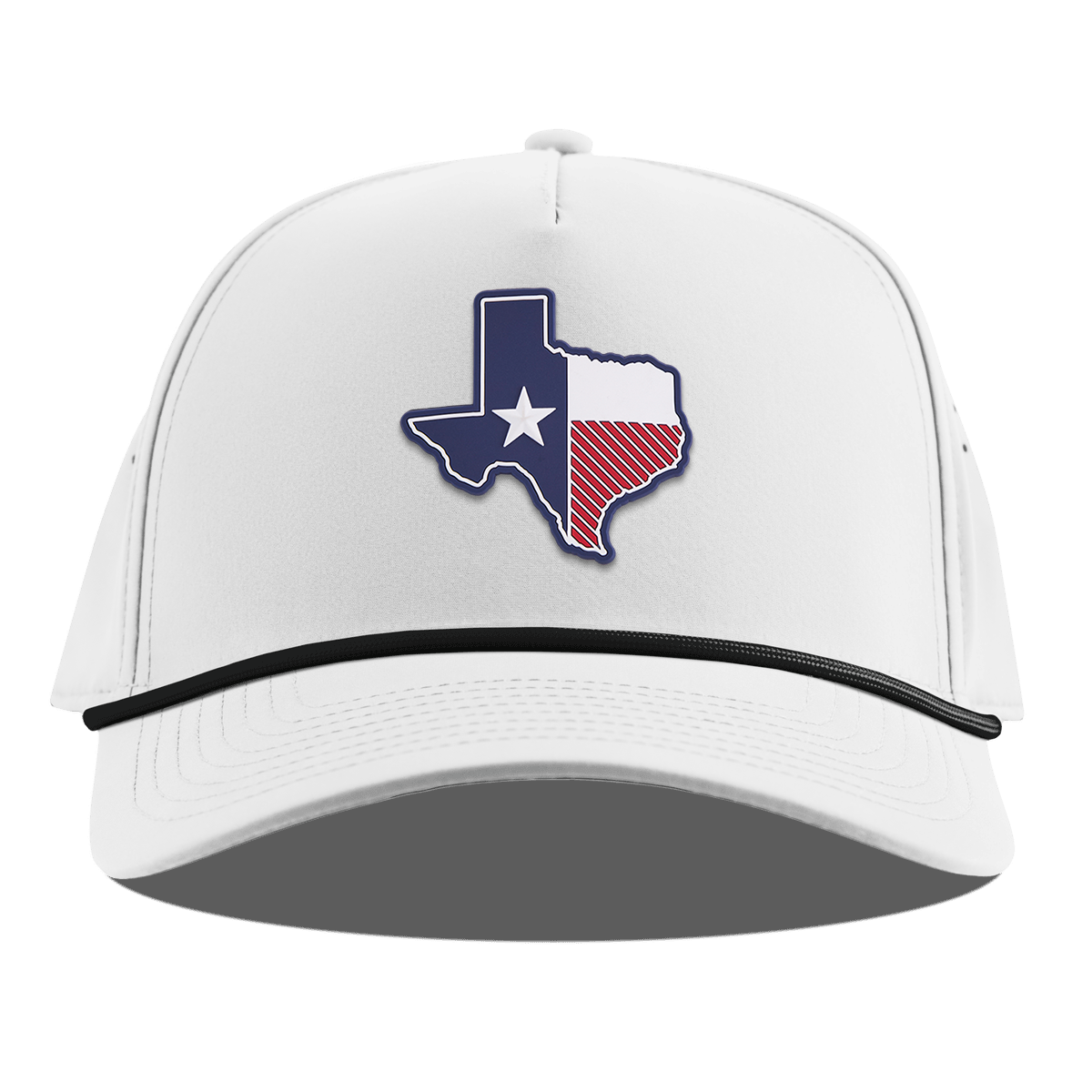 Texas Patriot Series Curved 5 Panel Rope White