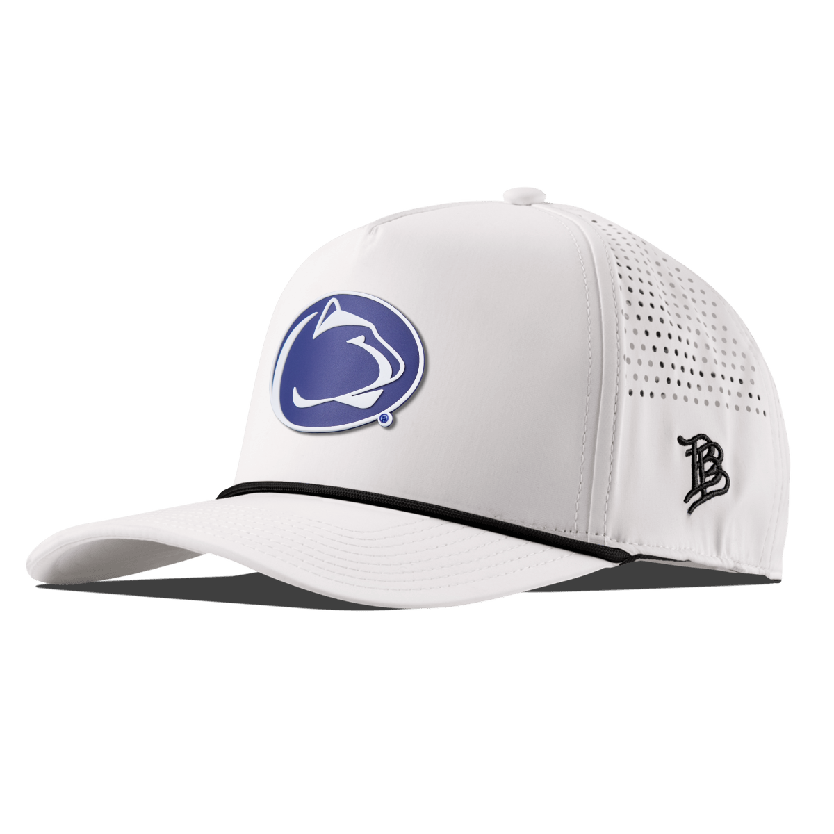 Pennsylvania State University "Penn State Team Logo" Curved 5 Panel Rope White